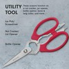 Messermeister 8-Inch Take-Apart Kitchen Scissors, Red - Includes Screwdriver, Nut