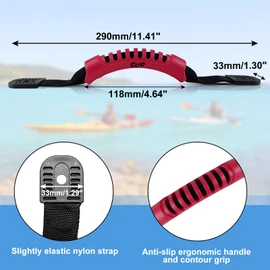 4PCs Kayak Carry Handles for Ocean Perception Water Outdoor Sport Canoe Boat Kayak Suitcase Luggage etc