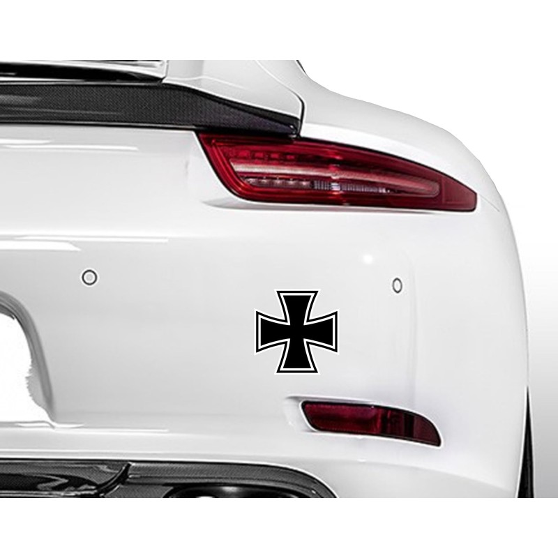 Daged Iron Cross Sticker Card 9 Pieces Sticker Sheet –