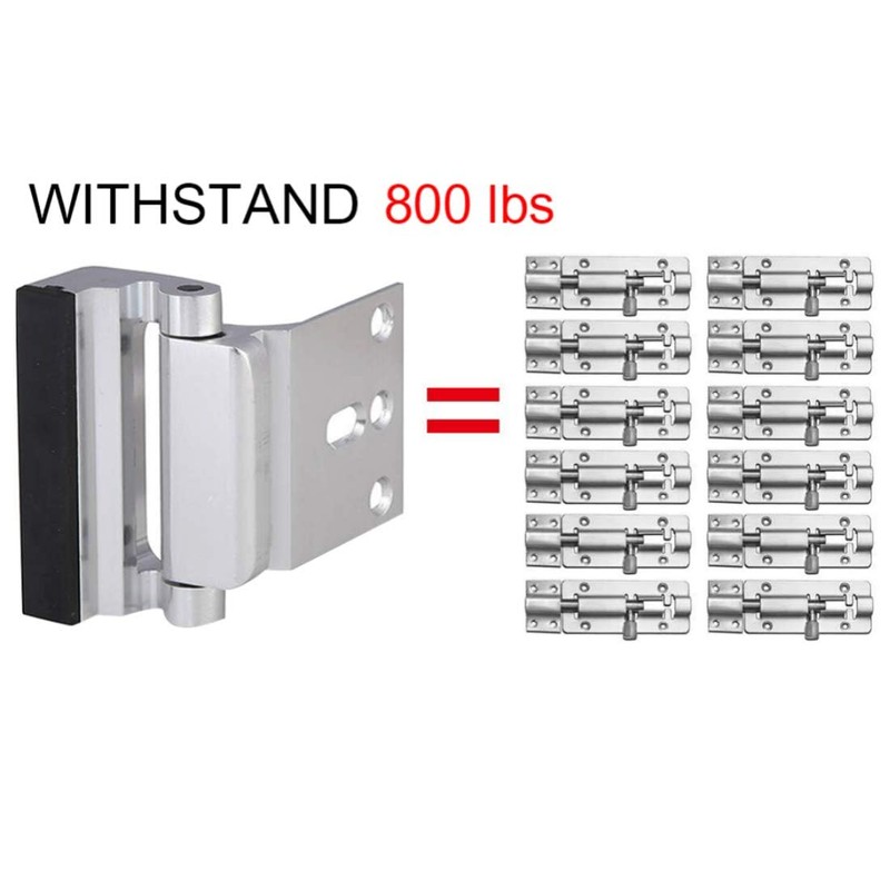 2 Pack Door Reinforcement Locks with 8 Screws, Home Security