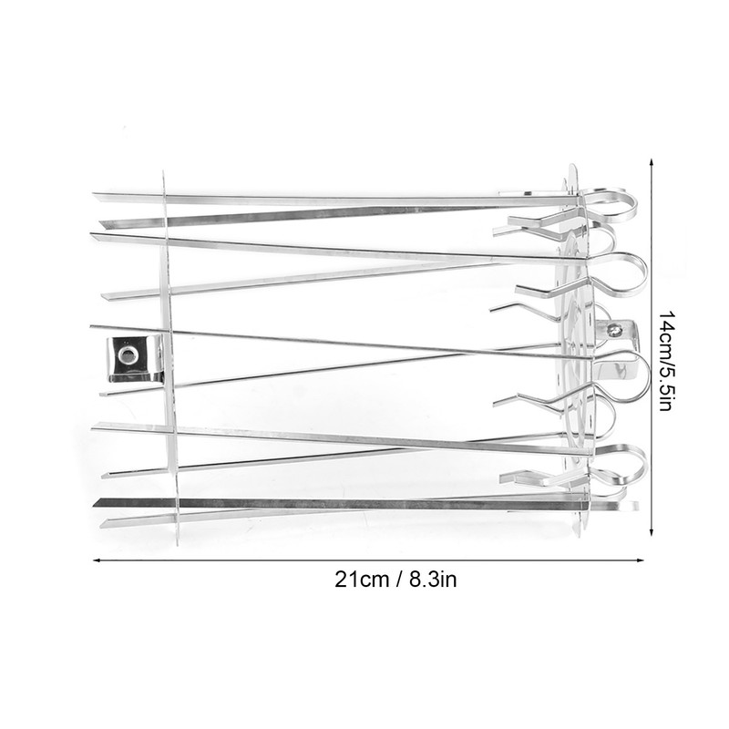 Stainless Steel Roaster Electric Oven Barbecue Skewers Needle Cage Set