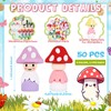 Wesiti 50 Pcs Mini Mushrooms Figurines Bulk Cute Tiny Rubber