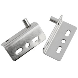 Dookoe CT Angle Code Pivot Hinges Hidden Axis Door Hinges with Bushings for Wooden Doors Drawers Furniture Cabinets Wardrobes Display Cases, etc. (Silver) 2PCS