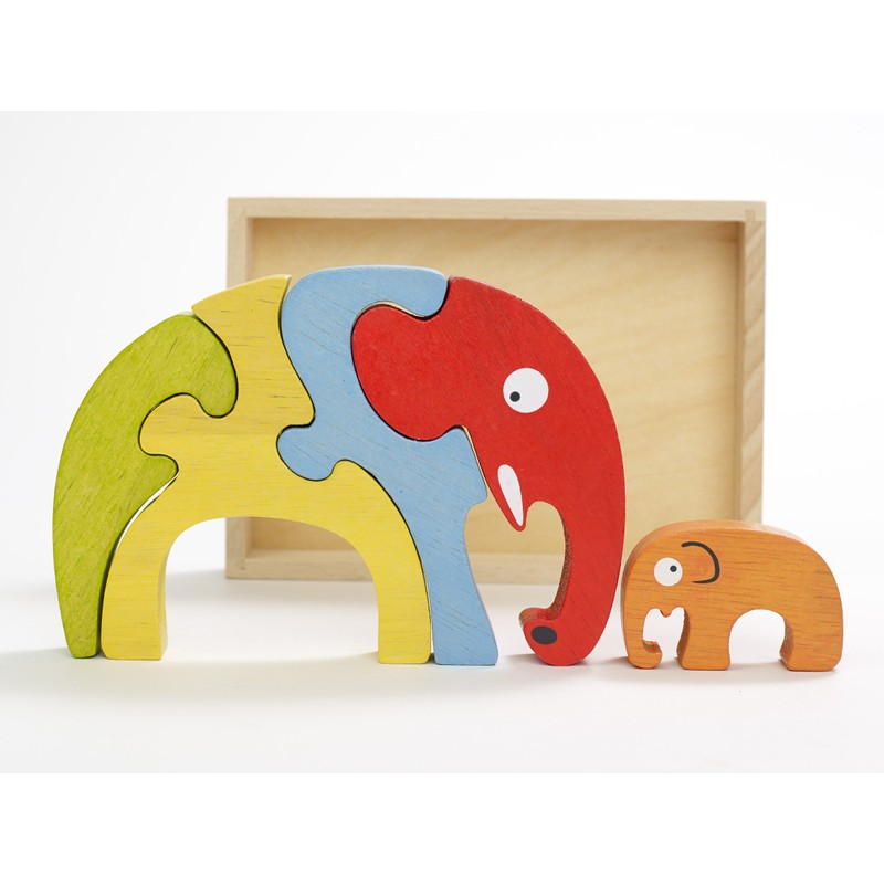 Begina Gain Elephant Family Puzzle by Begina Gain
