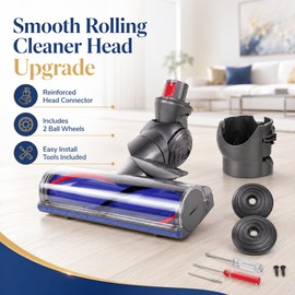 Vacuum Head Connector & Ball Wheel Kit for Selected Dyson Models – Compatible Repair Parts for V10 V11 V15 Cleaner Heads
