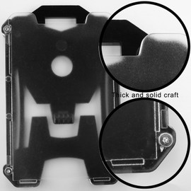 ID Card Holder, Heavy Duty ID Card Holder for Students, Teachers, Office Workers, Doctors, Nurses, School, Hospital, Corporate Exhibition (2, Black)