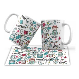 25 Tazas Enfermería Enfermera Enfermero Con Blister Regalo                                                                                            