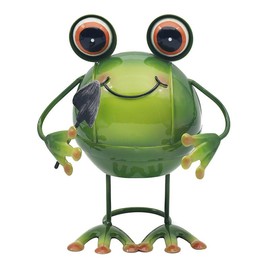 Lesser & Pavey Bright Eyes Green Frog Garden Decor Patio Yard Lawn Decoration Ornament Statue