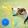 ECO-FUSED 3-Pack Squeaky Dog Toy Balls - Spiky Chew Toys