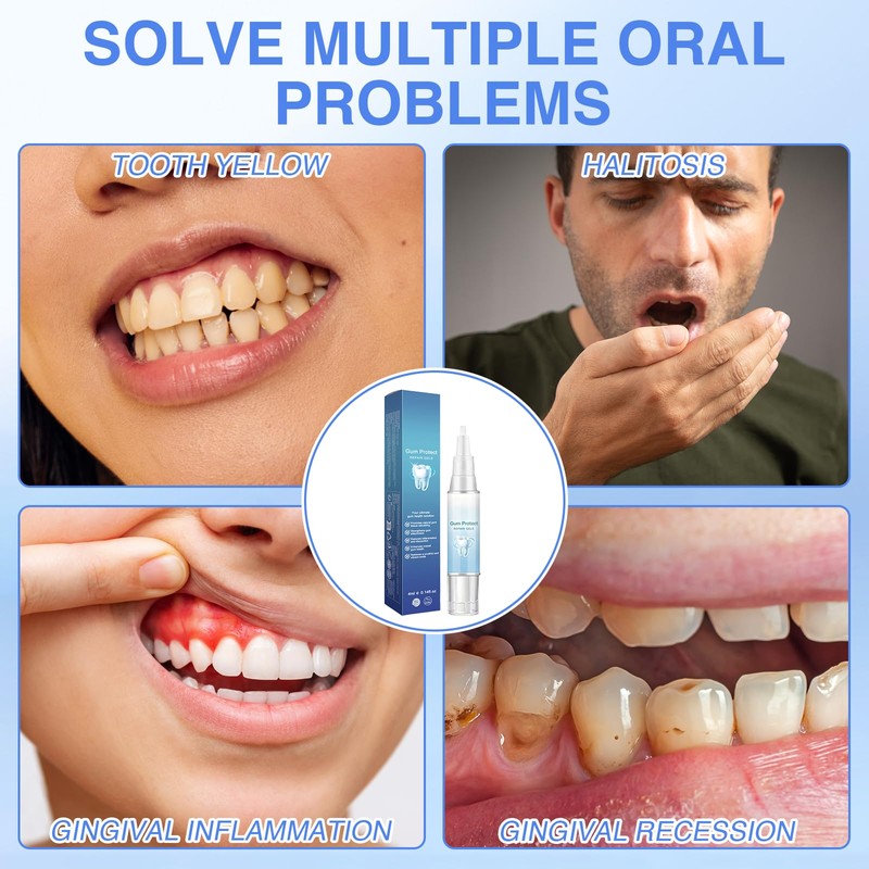 SarMee 4pcs Mullein Gum Repair Gel, Teeth Whitening Pen for