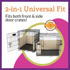 Pet Dreams Dog Crate Bumper- Crate Bumpers for Dog Cages is a Dog Crate Liner and Dog Tail Protector. Dog Crate Bumpers for Inside Crate, Safe and Comfy (Ivory, Medium 30 Inch Dog Crate Bumper Pads)