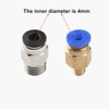 CESFONJER PC4-M6 Pneumatic Air Straight Quick Fitting (Pack of 10pcs),