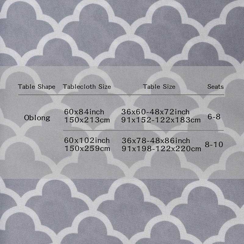 Excovip Cotton Linen Fabric Tablecloth, Waterproof Oil Proof Spill Proof