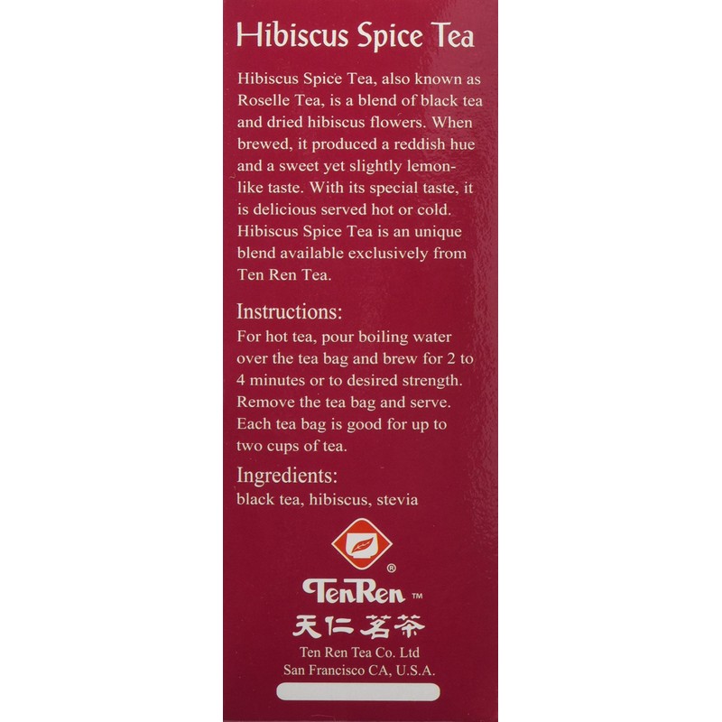 Ten Ren Hibiscus Spice (Roselle) Tea - Chinese - 50