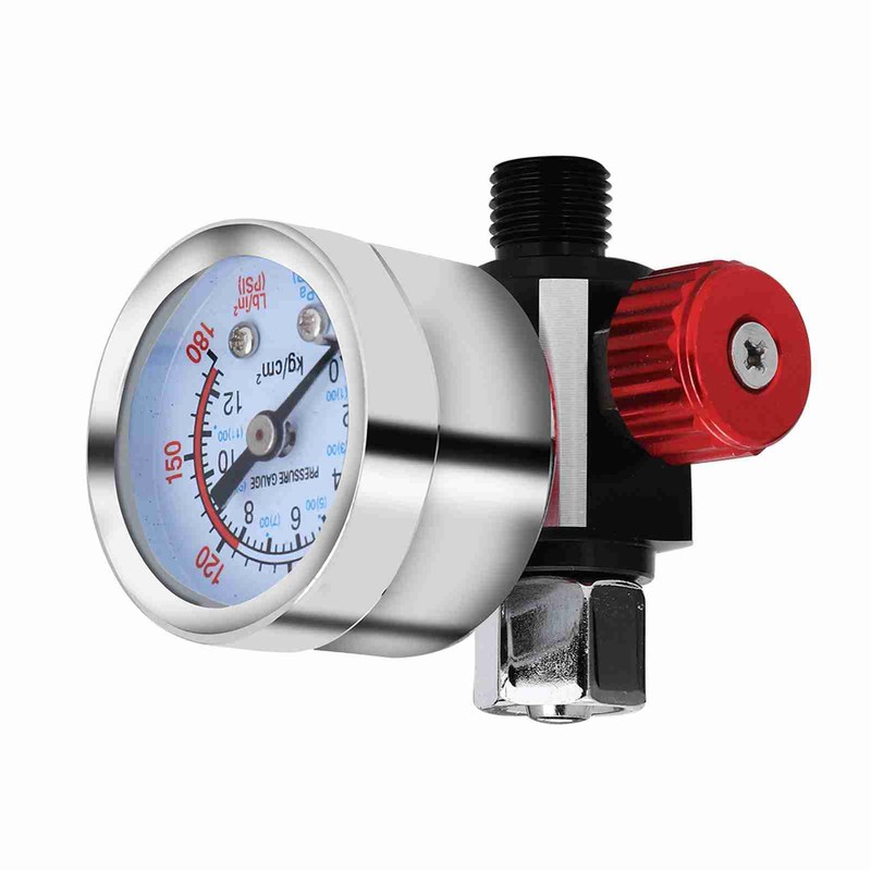 Air Pressure Regulator Gauge Adjustable Spray Gun Instrument Pneumatic Tool