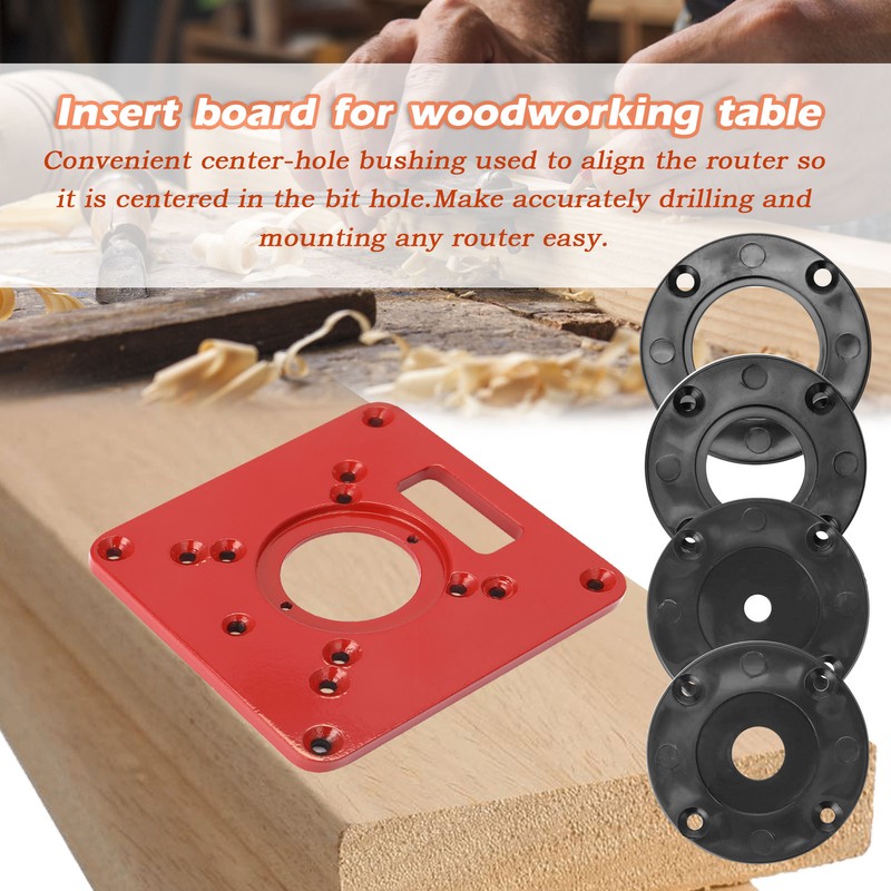 Multifunctional Router Table Insert Plate Woodworking Benches Aluminium Wood Router