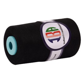 IBA Indianbeautifulart All-Purpose Sewing Thread 5000 Yard Spools 100% Spun Polyester Cone Connecting Serger Thread For DIY Crafts, Over Lock, Hand Stitching Pack Of 1 (Black)