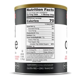 Caffe D’Vita Simply Iced Coffee French Vanilla - 100% Colombian Arabica Instant Mix, French Vanilla Instant Coffee, Low Calorie Iced Coffee, Lightly Sweetened, Dairy Free - 2.5 Lb Can