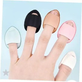 Finger Puff 손가락형 화장 스펀지 파우더 베이스 메이크업 도구 휴대용 미니 쿠션 퍼프 가정용 [손가락퍼프 6p(색상랜덤)] Finger-type makeup sponge powder base makeup tool portable mini cushion puff for home use [Finger Puff 6p(random colors)]