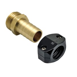 Underhill Metal Garden Hose Repair Super Heavy Duty Brass Menders with Zinc Clamp - HR-58M - 5/8" Clamp with Male Mender