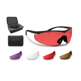 BERTONI Shooting Tactical Glasses 4 Interchangeable Lenses and Carrying Case SH898 RX Optical Lenses Carrier