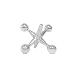 ÁLAMOS PEWTER Adorno matatena de Pewter | Jack Hecho a Mano | artesanía Mexicana de Alta Calidad