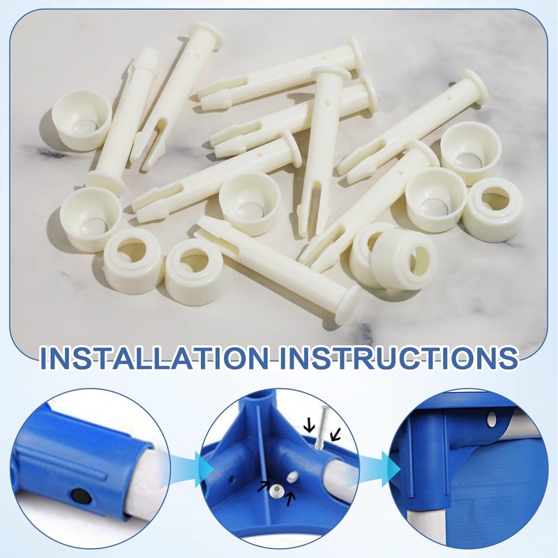 ZDNT 10 Pieces Plastic Pool Joint Pins Set Plastic Replacement