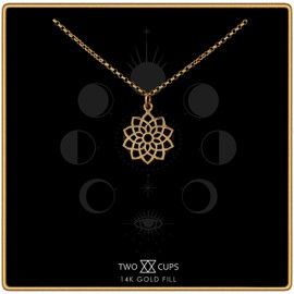 Two Cups Crown Chakra Necklace • Healing Jewelry • Adjustable Length gold-filled