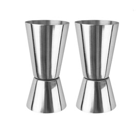 Jigger Spirit Measure, 2 Pieces Stainless Steel Jigger Bar Measuring 25/50 ml Double Measurement Liquid Jigger Measuring Cup for Party Bar Cocktail Shot Drink Shaker Wine