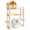 Homiflex Wood Cat Tower for Automatic Litter Box, 60.2" H