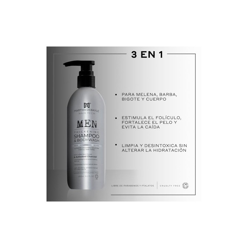 MARTHA DEBAYLE 3 en 1. Shampoo y gel de baño