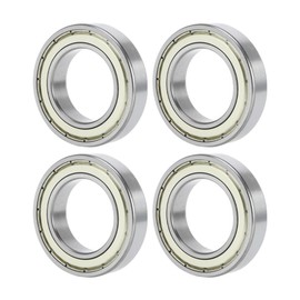 ACROPIX 6008ZZ Deep Groove Ball Bearings P6 40x68x15mm Lubricated Bearings Double Metal Seal Silver Tone Scooter Skateboard Wheel - Pack of 4