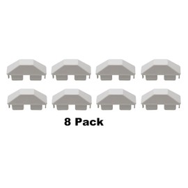 JSP Manufacturing Plastic 7/8"x 3" Dog Ear Style Vinyl Fencing End Caps (8)