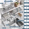 Over The Sink Dish Drying Rack,3 Tier Adjustable Length (25.5''