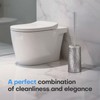 Toilet Brush and Holder Set,Stainless Steel Long Handle and Marble-Pattern