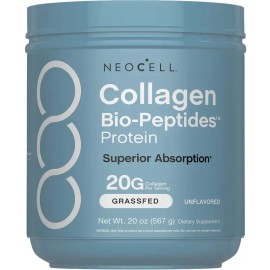 NeoCell Collagen Bio-Peptides Powder 20oz - Grassfed Protein Supplement - Advanced with 18 Essential Amino Acids