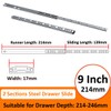 LKRXW 2 Pair (4Pcs) 17mm Drawer Runners 214mm Drawer Rail