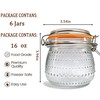 WACOI 16 Oz Glass Storage Jars with Airtight Lids 6