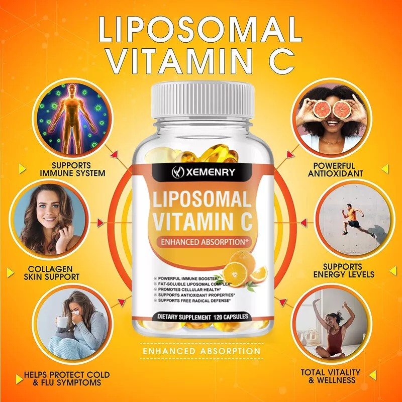 Liposomal Vitamin C 2100mg - High Absorption Supplements, Enhance Immunity