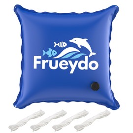 Inflatable Pool Pillow for Above Ground Pool 4x4 Ft – Frueydo Heavy Duty Air Pillow for Outdoor Swimming Pools, Portable Pools Cover Cold Resistant for Winterizing, Rope Included