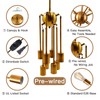 HOXIYA 26.3" DIMMABLE Plug in Chandelier, Modern Sputnik Chandeliers Brushed