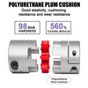 Plum Shaft Coupling Aluminium 20 mm to 22 mm, Flexible
