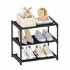 3 Tier Extra Small Shoe Rack (16.3" Wide), Narrow Stackable