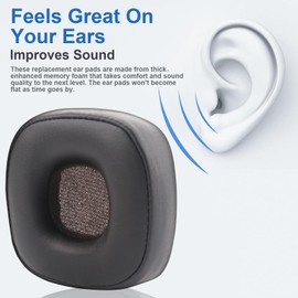 Major V Ear Pads Replacement Ear Pads Cushions Compatible with Marshall Major 5 Major V Wireless On-Ear Headphones Softer Protein Leather High-Density Memory Foam Earpads Ear Cups Cover (Brown)