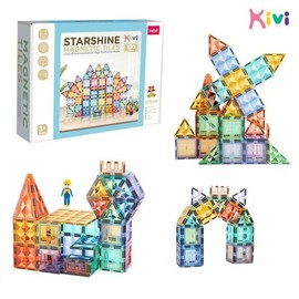 (Kids Vision) Kibi MacTiles Magnetic Blocks Color 100p / (키즈비전)키비맥타일즈 자석블럭 컬러 100p