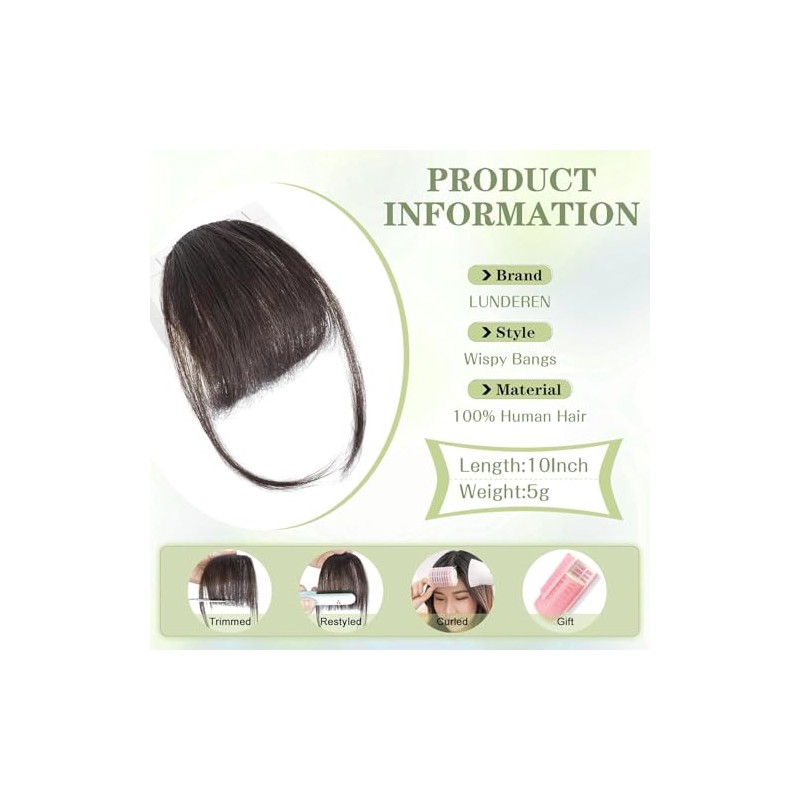 Fleco Postizo Para Mujer Flequillos Postizos Clip De Flequillo Natural