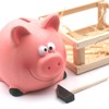 Piggy with Hammer Wheelbarrow 14 x 12 cm Multi-Coloured