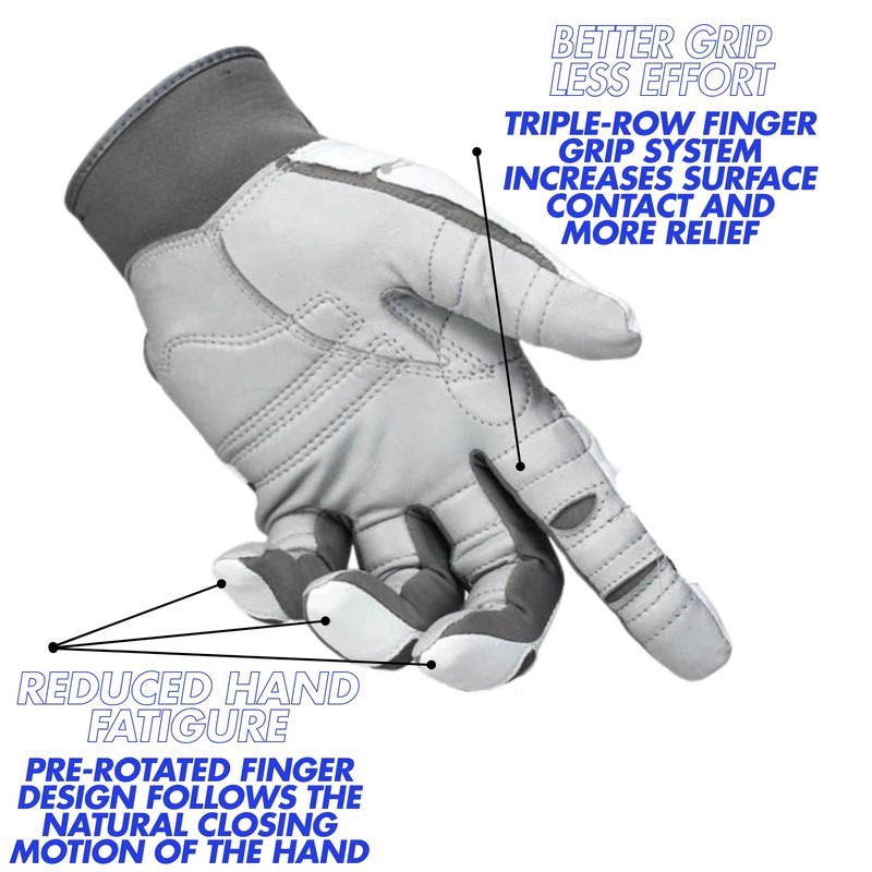 BIONIC Mens ReliefGrip Golf Glove - Grey/Black - XL