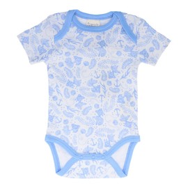 Organic Cotton Summer Baby Onesie - Underwater World Blue, 6-12 MTHS