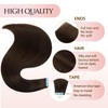 AGMITY Invisible Tape in Hair Extensions Human Hair Darkest Brown